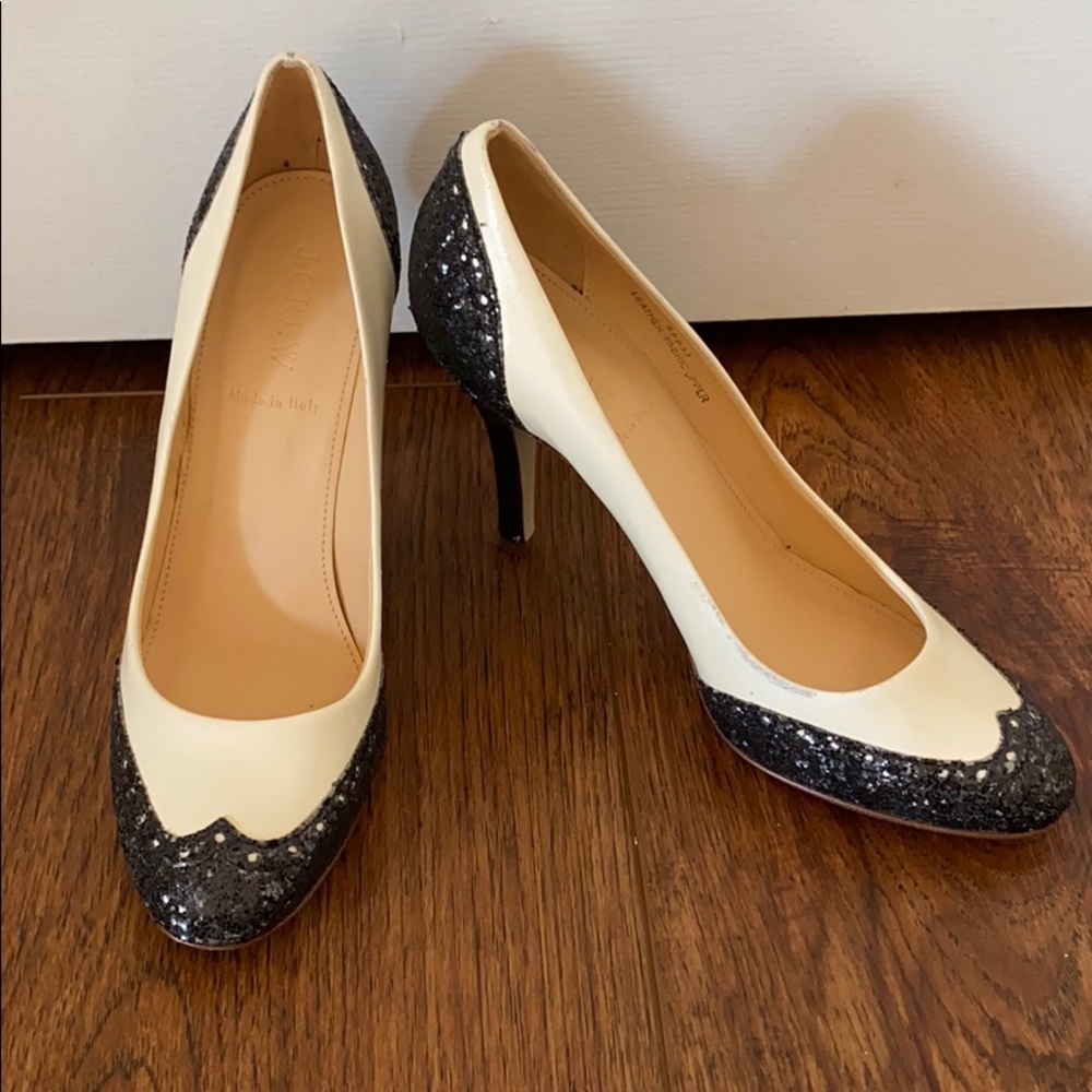 J. Crew 7 1/2 Sparkly Spectator Heels
